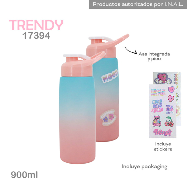 17394-rosa.jpg Botella Trendy 900 ML (17394)