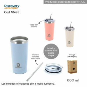 18495-b6cbe2f0ff6d0ab15217478378920410-1024-1024.jpg Vaso Termico Discovery con Bombilla 600 Ml (18495)