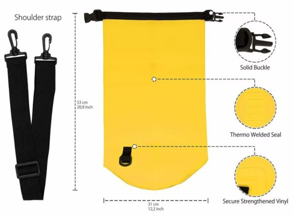 Bolsa impermeable pvc con correa 10l  (BEX-10)
