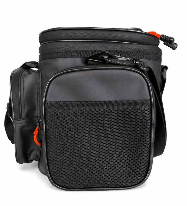Bolso de pesca estanco con divisiones y fuelle negro (BOL-50 P)