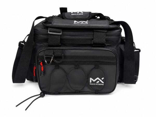 Bolso de pesca estanco con divisiones y fuelle negro (BOL-50 P)