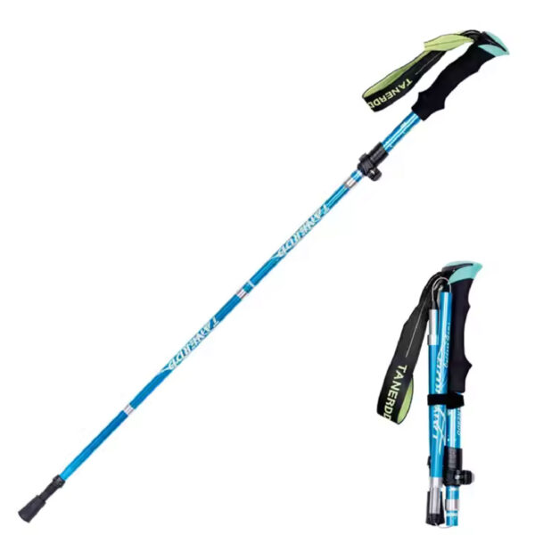 Bastón de trekkig aluminoo 4 tramos liviano compact0 130cm (BTX-2-5)