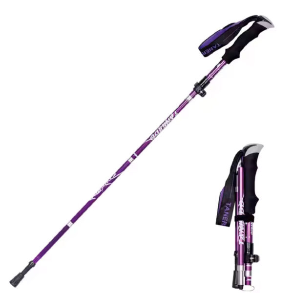 Bastón de trekkig aluminoo 4 tramos liviano compact0 130cm (BTX-2-5)