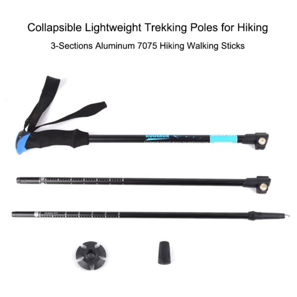 Bastón de trekking aluminio ajuste rapido 135cm (BTX-5-1)