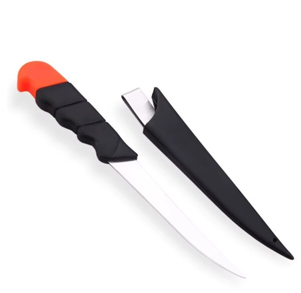 F-104-1.jpg Cuchillo flotante para filetear con funda rigida 13 cm (F-104)