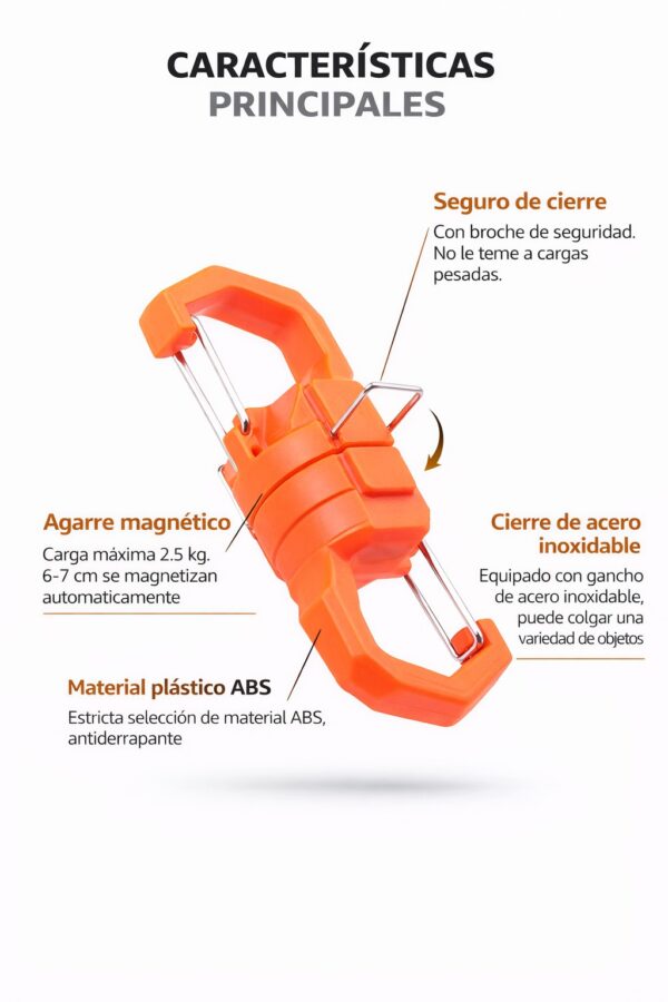 Mosquetones magnéticos multiuso soporta 5 kg. (FT-335)