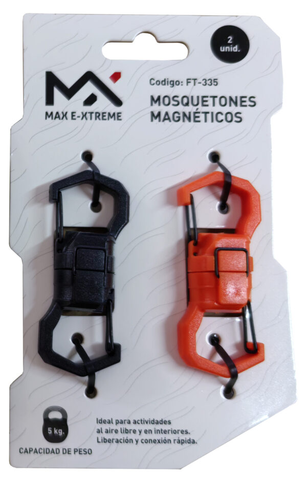 Mosquetones magnéticos multiuso soporta 5 kg. (FT-335)
