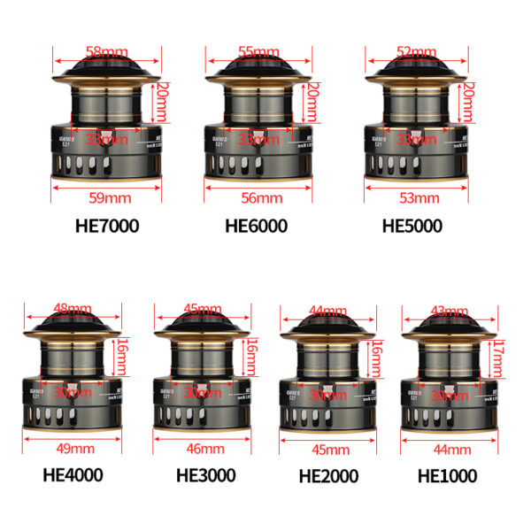 HE-9.jpg Reel Harden carrete metalico 1bb con carrete extra.