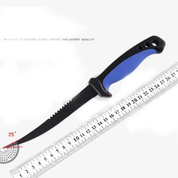 Cuchillo fileteador acero inoxidable 25cm con funda (HEP-14-02)