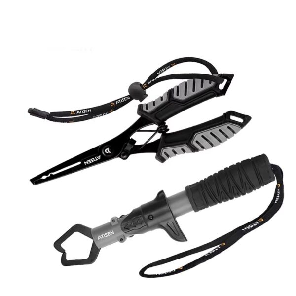 HP-19-01-1.jpg Juego de boga grip con gatillo 22cm y pinza de acero inoxidabel de 18cm (HDP-19-01)
