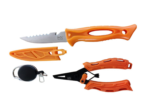 Caja de pesca con cuchillo de acero inoxidable pinza y extensor (KIT-A23)