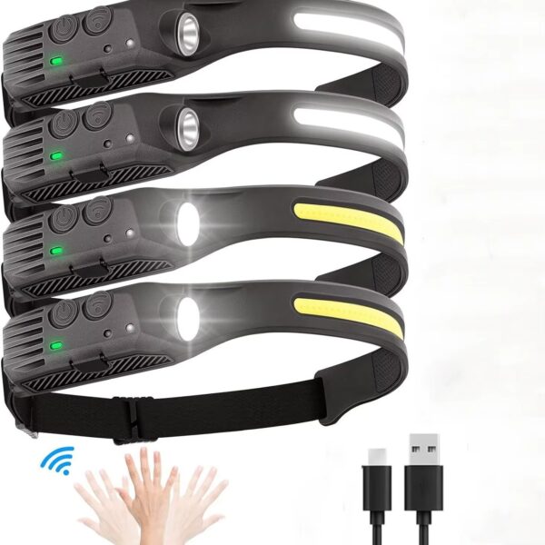 LDC-1-2-4.jpg Linterna recargable vincha usd de 1 tira color amarillo con sensor (LDC-1-2)