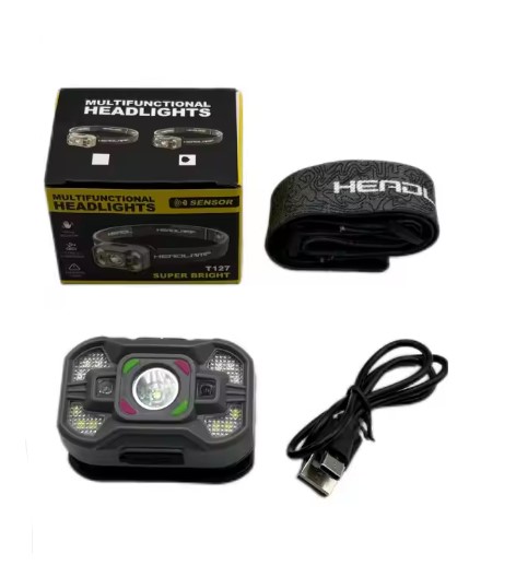 LDC-1-6-4.jpg Linterna de cabeza led xpe + cob 90lumenes con usb (LDC-1-6)