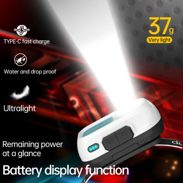 Linterna frontal LED recargable con sensor (LDC-4-0)