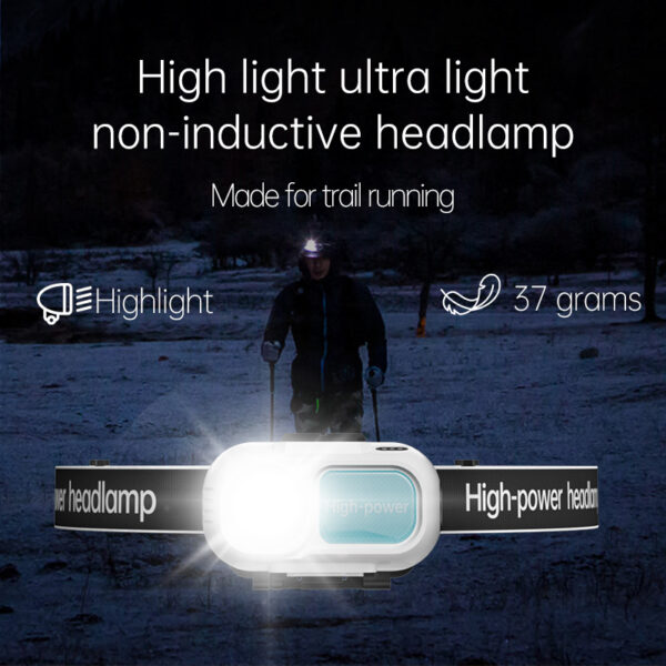 Linterna frontal LED recargable con sensor (LDC-4-0)