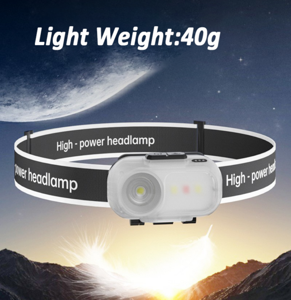 Linterna frontal LED recargable con sensor (LDC-4-0)