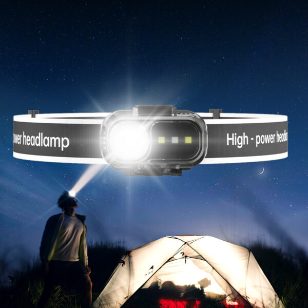 Linterna frontal LED recargable con sensor (LDC-4-2)