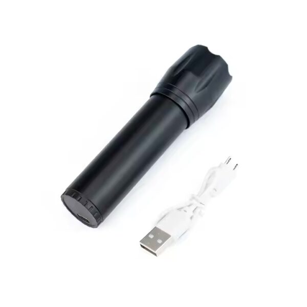 LIN1-4-2.jpeg Linterna de mano antorcha de aluminio zoom recargable. usb mini reflector led 11,5cm (LIN-1-4)