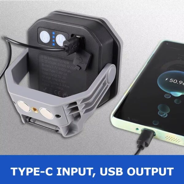 LIN1-7-6.jpg Linterna de emergencia con iman de 1,200 lumenes, power bank, usb-c (LIN-1-7)