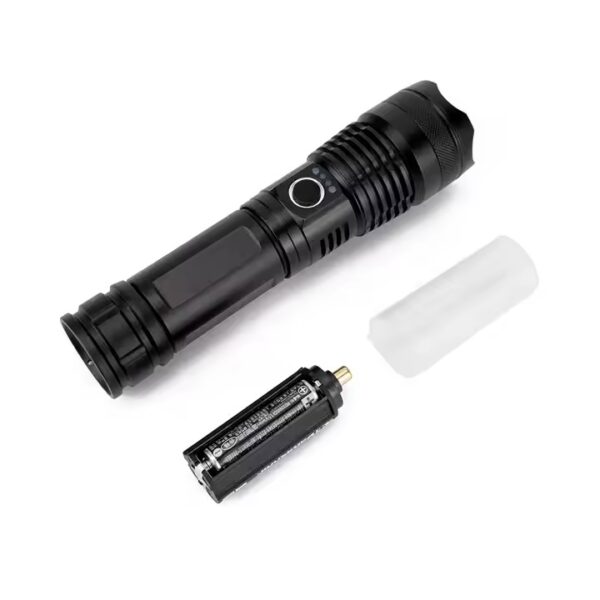 LIN1-8-2-1.jpeg Linterna tactica led aluminio xhp50, recargable, batería 26650 battery (LIN-1-8)