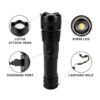 LIN1-8-3.jpeg Linterna tactica led aluminio xhp50, recargable, batería 18650 battery (LIN-1-9)