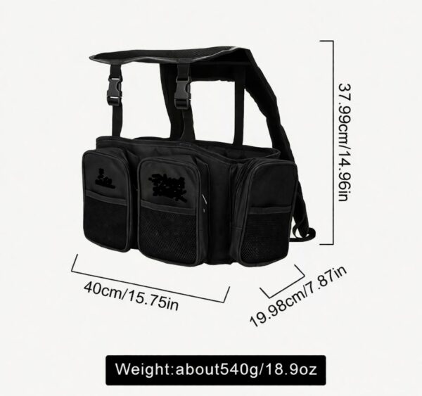 MOCHC-N-1.jpeg Mochila de cordura acolchada con bolsillos para caja de pesca 3 en 1 (MOCHCA-N y V)