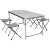 Juego de mesa 120x60x70 cm，4 silla，aluminio (TABLE-40) Ingreso estimado 1/9