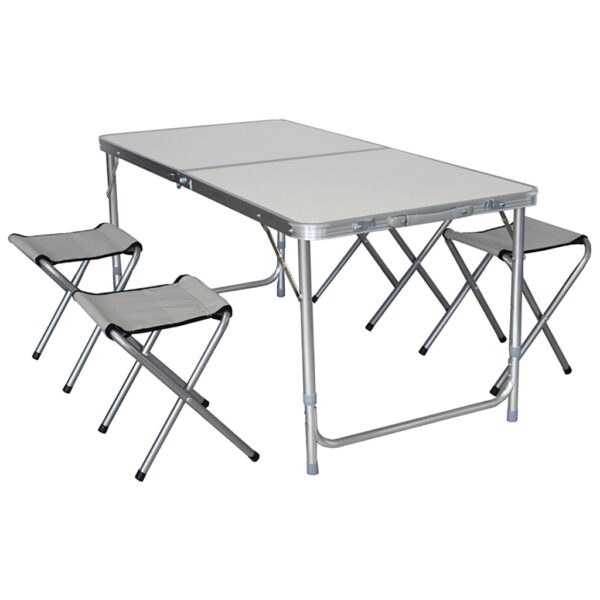 Juego de mesa 120x60x70 cm，4 silla，aluminio (TABLE-40) Ingreso estimado 1/9