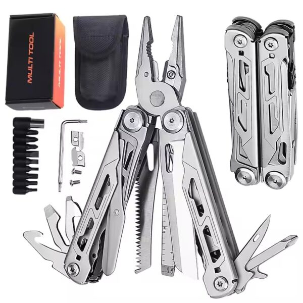 Cortapluma acero multifuncion 29 usos con estuche (PIN-3-1)