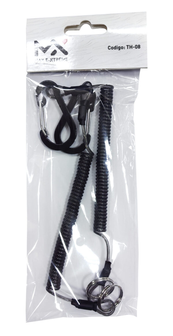 Cuerda elástica para herramientas con mosquetón x 2 unidades (TH-08)