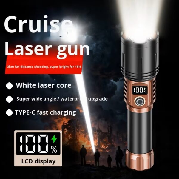 Linterna táctica de mano LED 1200 lúmenes (TORCH-10)