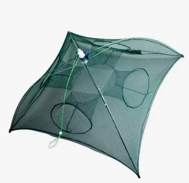 TRA-11-01-8.jpg Trampa para mojarras plegable 4 bocas color verde (TRA-11-01)