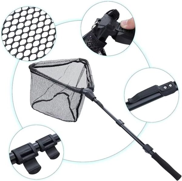 Copo de pesca plegable aluminio de 2,05 mts, 50cm (TRA-13-01)