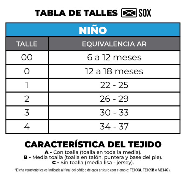 T_Nino.jpg Medias Sox Kids Tripacks (NI352C)