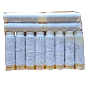 Pack Hilo Elástico Para Atar Carnada X 12 Unidades Pesca Blanco