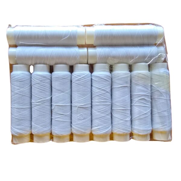 Pack Hilo Elástico Para Atar Carnada X 12 Unidades Pesca Blanco